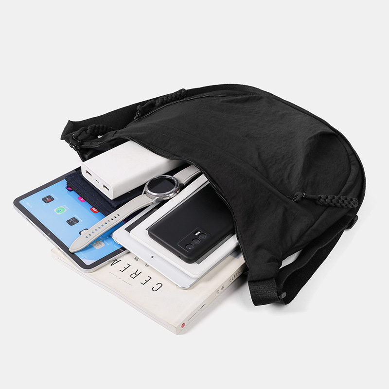 Fashionable Cloth Bag for Female Students, Nylon Crossbody Bag for Class, Large Capacity Shoulder Bag, Japanese Style Dumpling Bag for Outings