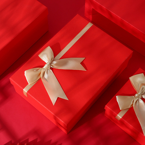 New Year gift box empty box wholesale festive supplies wedding box Chinese style box red gift box New Year gift box