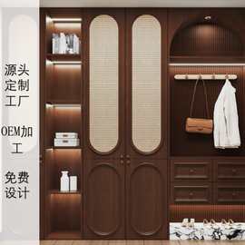 源头工厂实木定制烤漆门板宋式美学衣柜书柜餐边柜鞋柜酒柜