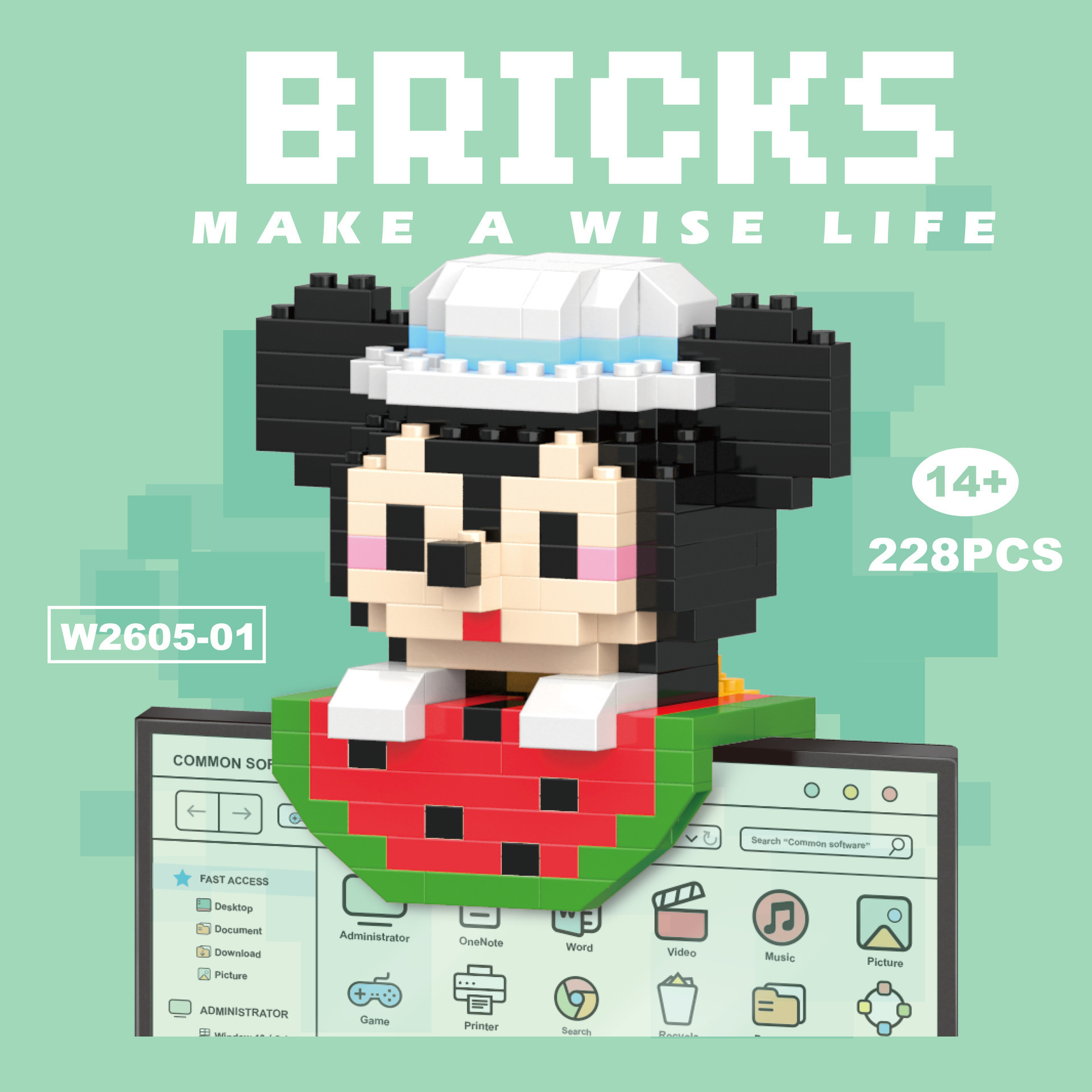 Compatible con los bloques de construcción de micropartículas de Lego, muñecas de dibujos animados, juguetes de rompecabezas para niños, puestos transfronterizos al por mayor