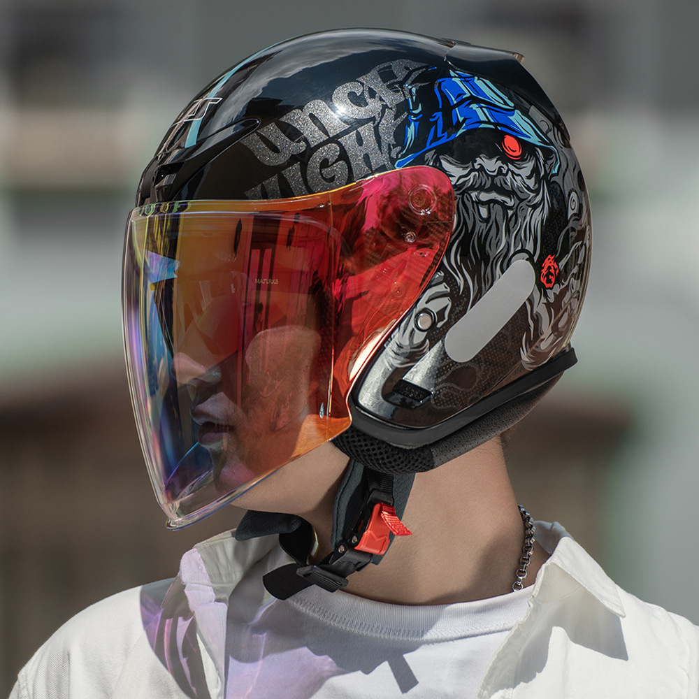 [밝은 검은 자동차 신] 투명 + 오로라 레드