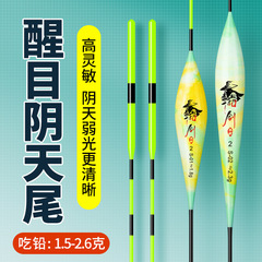 全绿阴天尾鲫鲤鱼漂高灵敏醒目纳米浮漂二目加粗野钓综合漂湖库