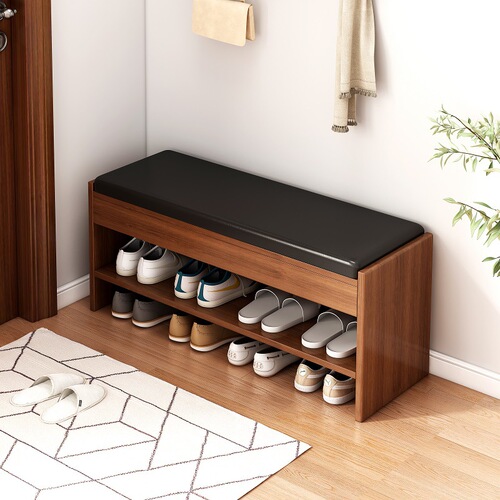 Household doorway can sit on the shoe changing stool, soft bag small stool, living room multifunctional entrance shoe changing stool and shoe cabinet integrated