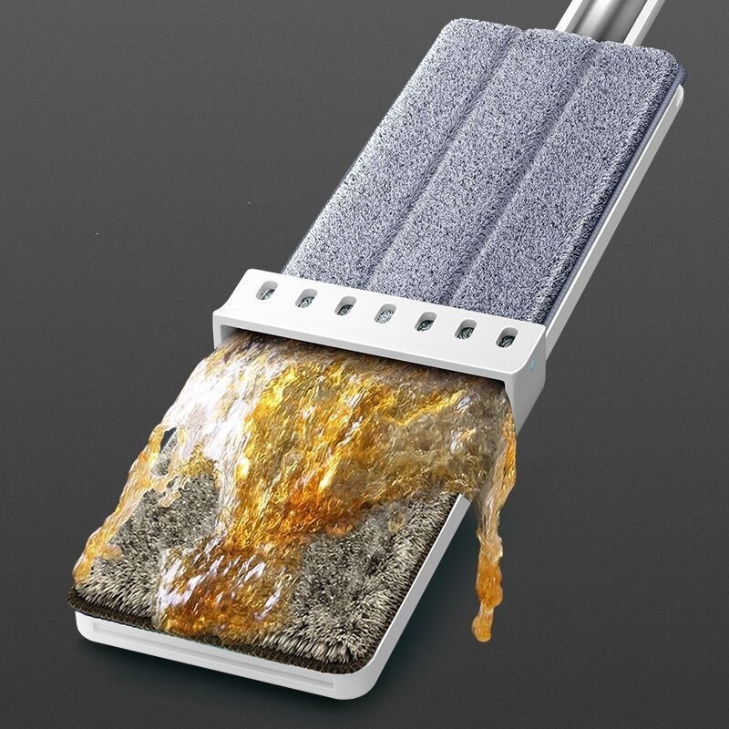 Foldable Flat Mop for Home Use, a Lazy Person's Floor Cleaning Tool, Can Be Stored Upright Without Taking up Space, Dual-Use for Dry and Wet Cleaning