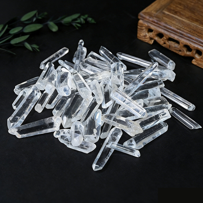 Wholesale Natural Crystal Pillars, White Crystal Strips, Polished Hexagonal Prisms, Single Crystal Strips, Gemstones for Home and Fish Tank Decoration