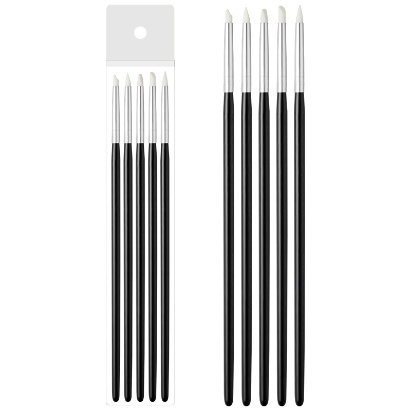 工場直売5本シリカゲルペンネイル透かし彫り彫刻エンボスカラー絵画ペン陶泥粘土軟陶工具|undefined
