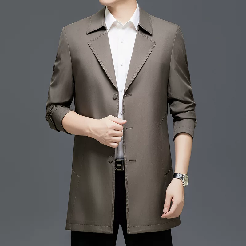 Осеннее trench coat, модная мужская куртка