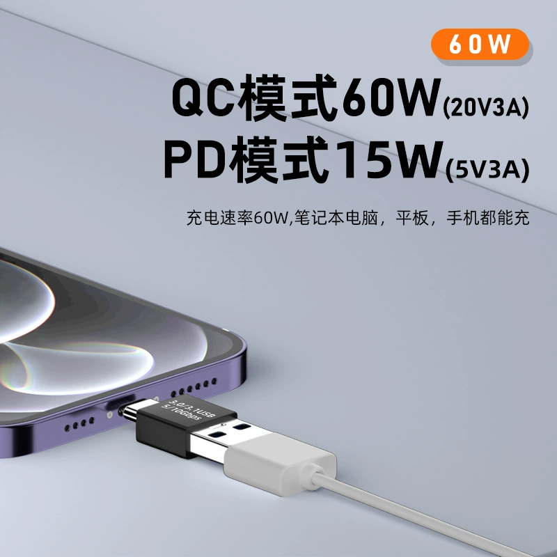 Поворотный переходник USB-A на Type-C