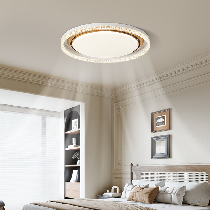 Lámpara de dormitorio minimalista de estilo italiano, lámpara de ventilador, lámpara de habitación de dormitorio principal de lujo simple y ligera moderna, lámpara de estudio de protección ocular de espectro completo