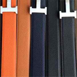 欧美大牌皮带男款商务腰带奢侈品平滑扣真皮双面头层牛皮休闲皮带