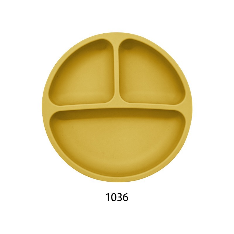 흡착판 없는 스마일 3칸 식판 (노란색)