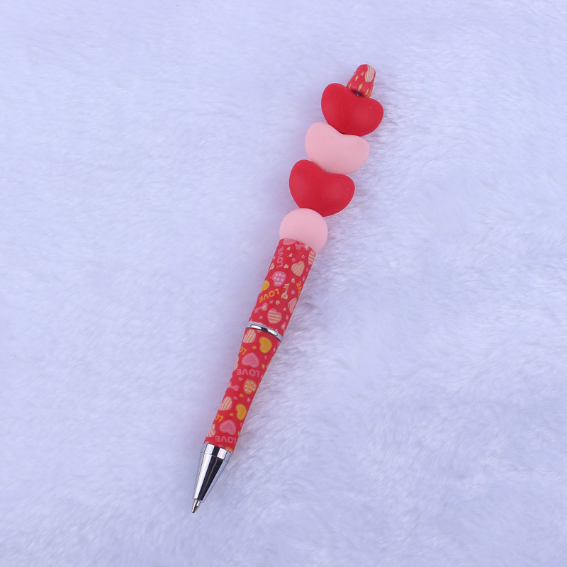 1 Piece Heart Shape Class Learning Daily Silica Gel Cute Ballpoint Pen display picture 6