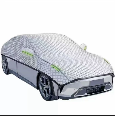 Car snow cover, anti-snow and anti-frost cover, front windshield snow shield, sunshade, thickened magnetic half-cover car cover (Car snow shield) - universal-extended-length-full-engine-coverage-single-layer-quilted