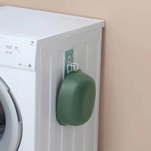 Creative cute cartoon punch-free basin hanger multifunctional wall-mounted storage rack home bathroom self-adhesive hook