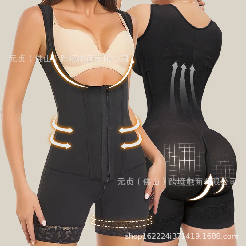 Mono moldeador de cuerpo, faja moldeadora de una pieza, faja moldeadora de control de abdomen, faja moldeadora de una pieza para todas las estaciones, prenda de poliéster y látex.
