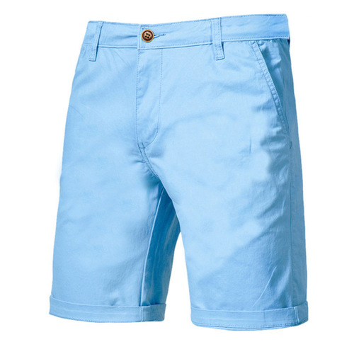 Summer Men's Casual Straight Leg Five-Pocket Shorts Men's European and American Straight Fit Work Shorts