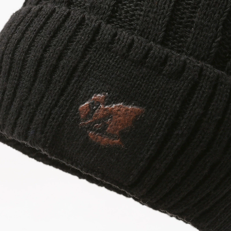 Knitted hat and neck warmer set unisex, 3‑piece with gloves, fleece‑lined, warm winter