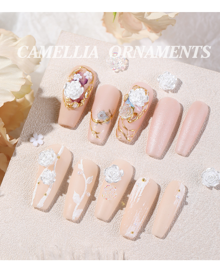 Mode Couleur Unie Fleur Paillettes Accessoires Pour Ongles Nail Fournitures display picture 1