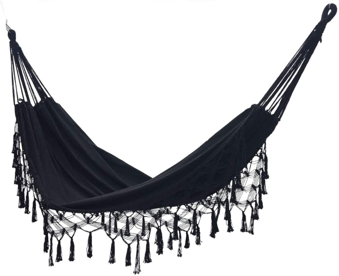 Black Boho macrame hammock