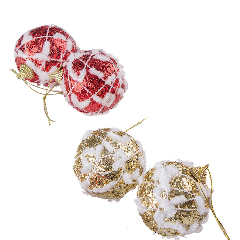 6cm espuma felpa pequeña bola de Navidad árbol de Navidad DIY colgante decoración ventana decoración hogar colgante bola decoración bola colgante