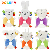 宝宝卡通动物手摇圈BB器响铃婴儿毛绒安抚玩具