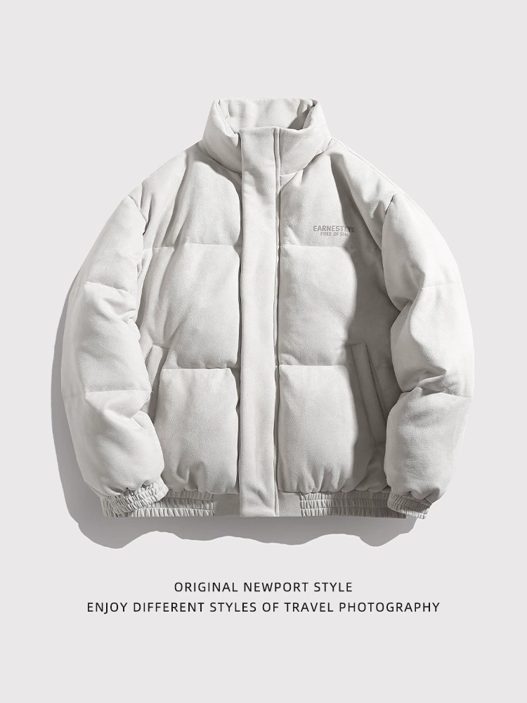 Плюшево-кожаная демисезонная куртка с утеплением, увеличенная толщина, американский стиль