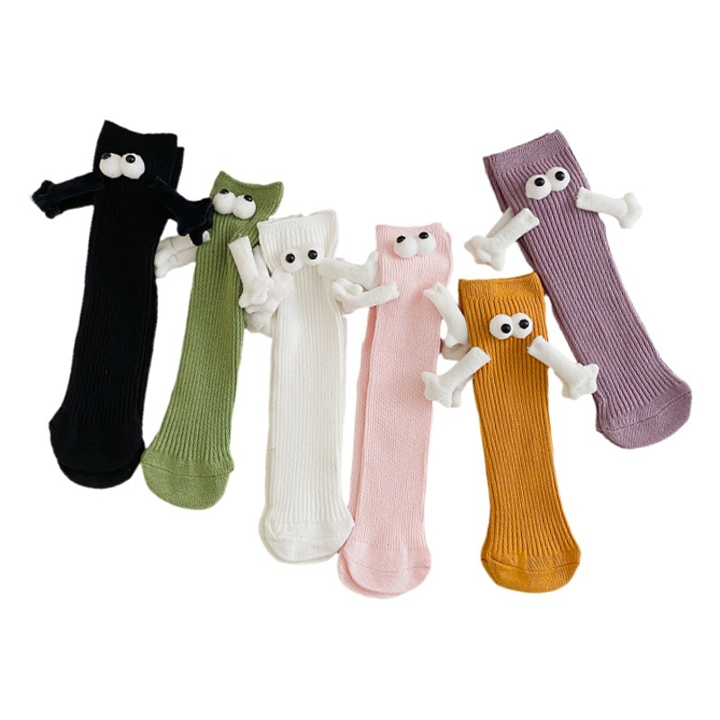 Calcetines de mano para niños entre padres e hijos calcetines de media pantorrilla para bebés masculinos y femeninos de color sólido lindo divertido estudiante calcetines deportivos