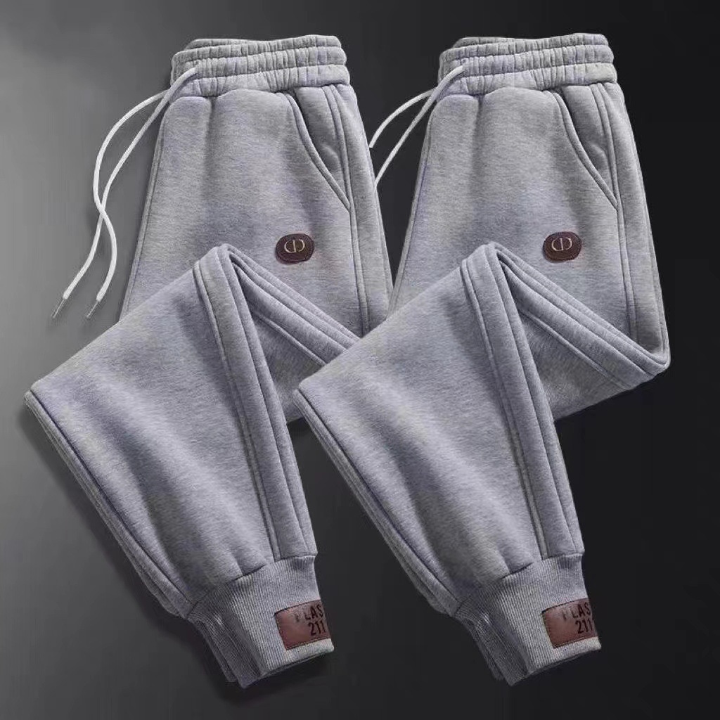 Men's Fleece-Lined Jogger Pants – Relaxed Fit Cuffed Sweatpants With Zipper Pockets (Extended Sizes 5XL)_voghion.com