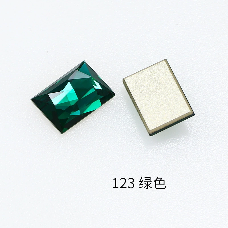 Dongzhou кристалл 14×10 мм без отверстия, прямоугольный цвет, супер яркий, посеребренная плоская основа, кадр K9 кристаллы для одежды, diy аксессуары