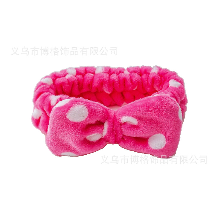 Diadema con lazo de lunares con estampado de leopardo europeo y americano, pañuelo facial SPA, diadema elástica transfronteriza, diadema de borde ancho a rayas