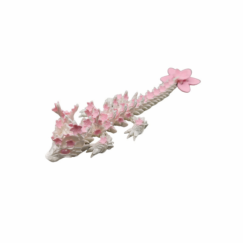 3D プリント桜ドラゴン関節中国のドラゴンのおもちゃモデル装飾装飾品シミュレーション動物フィギュア立体ドラゴン|undefined