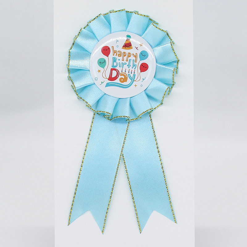 Fabricantes al por mayor cinta insignia festival creativo jardín de infantes flores pectoral insignia de estaño fiesta al por mayor