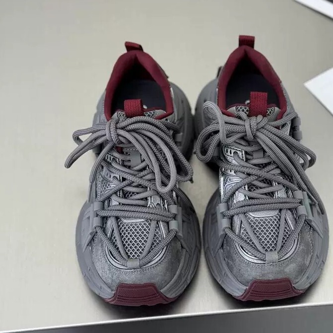 Zhao Lusi Style Trendy Platform Dad Sneakers for Women 2024 New Soft Leather Mesh Breathable Height-Increasing Casual Sports Shoes