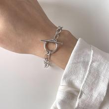 黑凤凰 韩国韩版925纯银手链银饰设计款链条锁链手链手饰