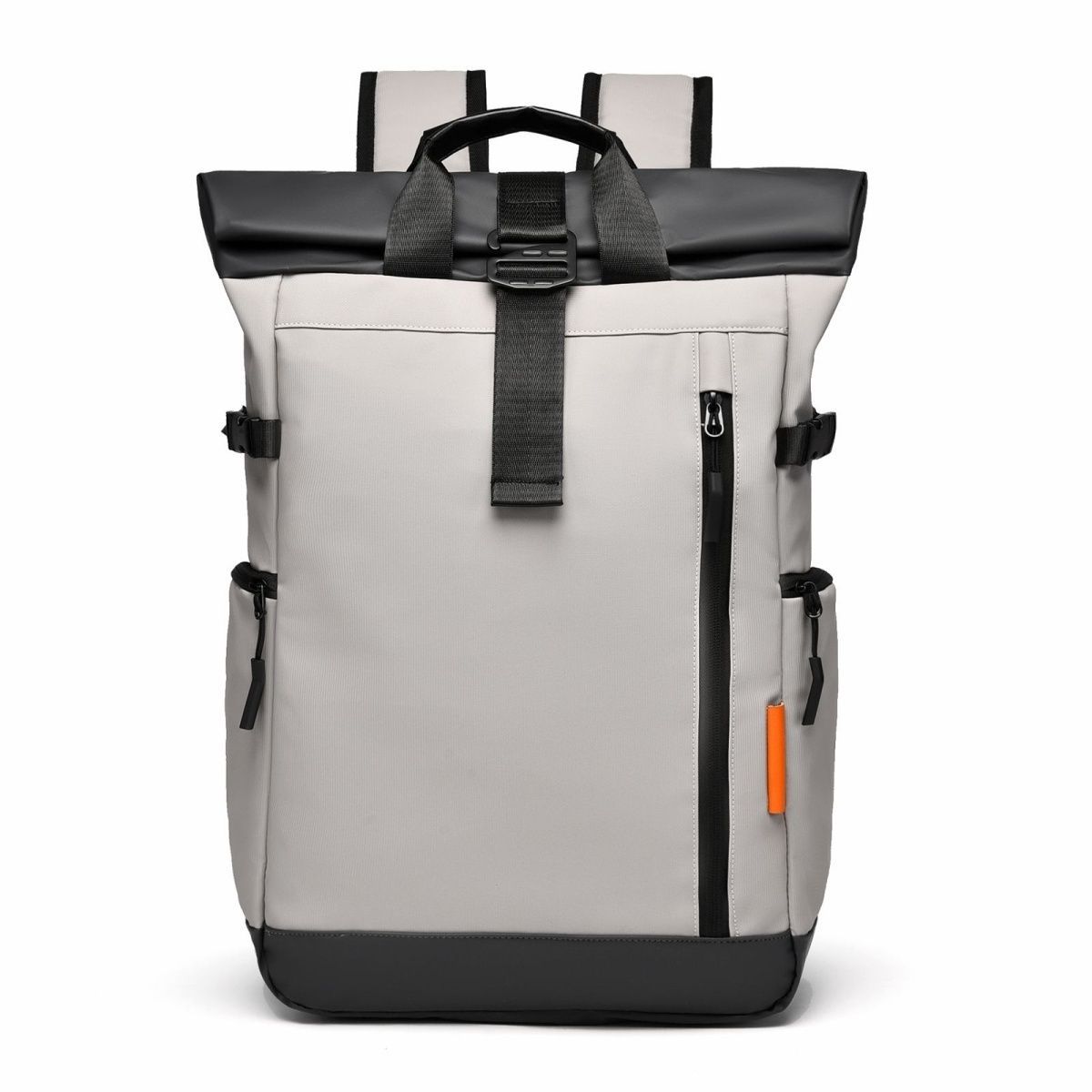 New PVC business backpack for men, waterproof, suitable for commuting, with multiple compartments, designed for business trips and travel, lightweight and stylish