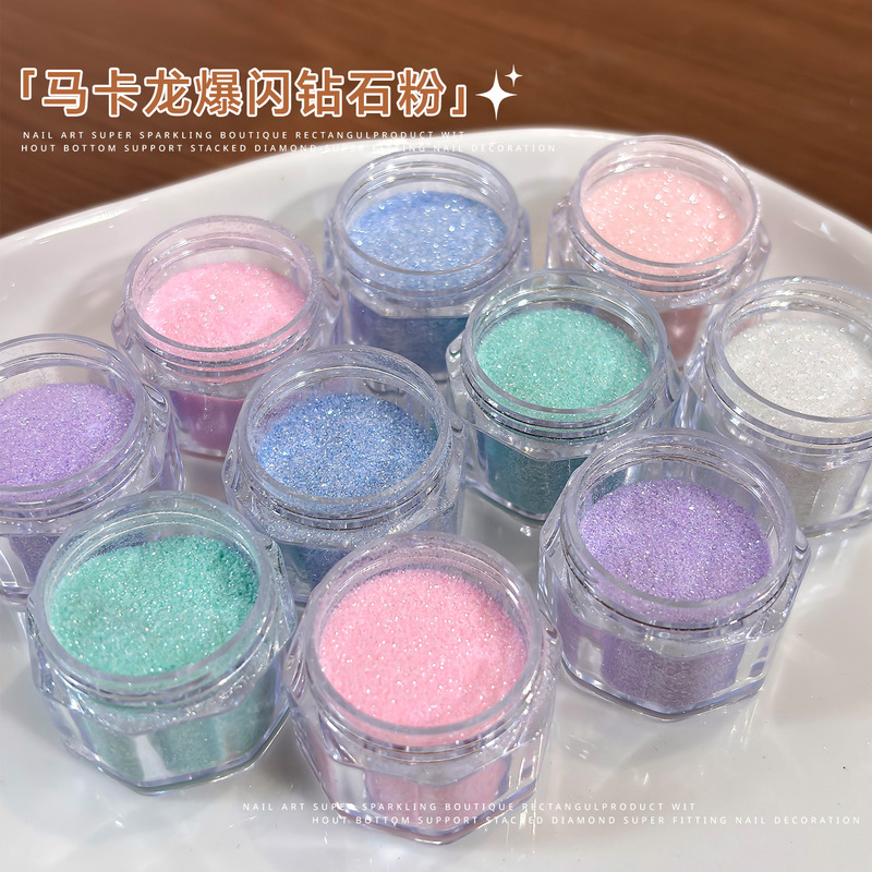 Explosive Glitter Nail Art Diamond Sugar Powder New Blue Dopamine Nail Art Galaxy Fine Glitter Powder Ins Nail Art Crushed Diamond Powder