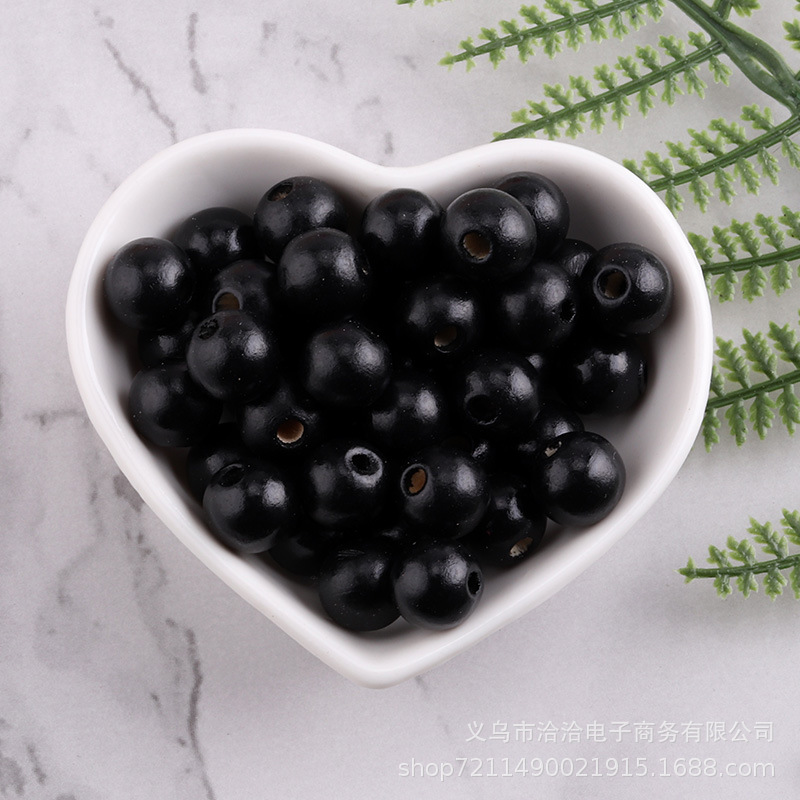 DIY accesorios de la joyería 12-16mm protección del medio ambiente pintura de agua color loto cuentas redondas color caramelo cuentas redondas cuentas de madera cuentas sueltas