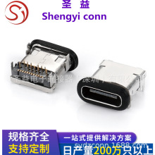 ǰ����� TYPE C��ˮ24Pĸ�� �ĽŰ�����CL=1.75MM����ˮȦIPX7��
