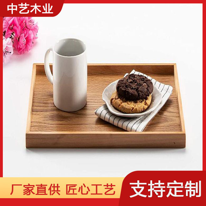 跨境北欧风咖啡桌托盘竹制托盘木制托盘厨房托盘长方形收纳木盘