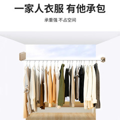 6米免打孔隱形晾衣繩可伸縮雙線不鏽鋼絲繩 室內收縮浴室曬晾衣架