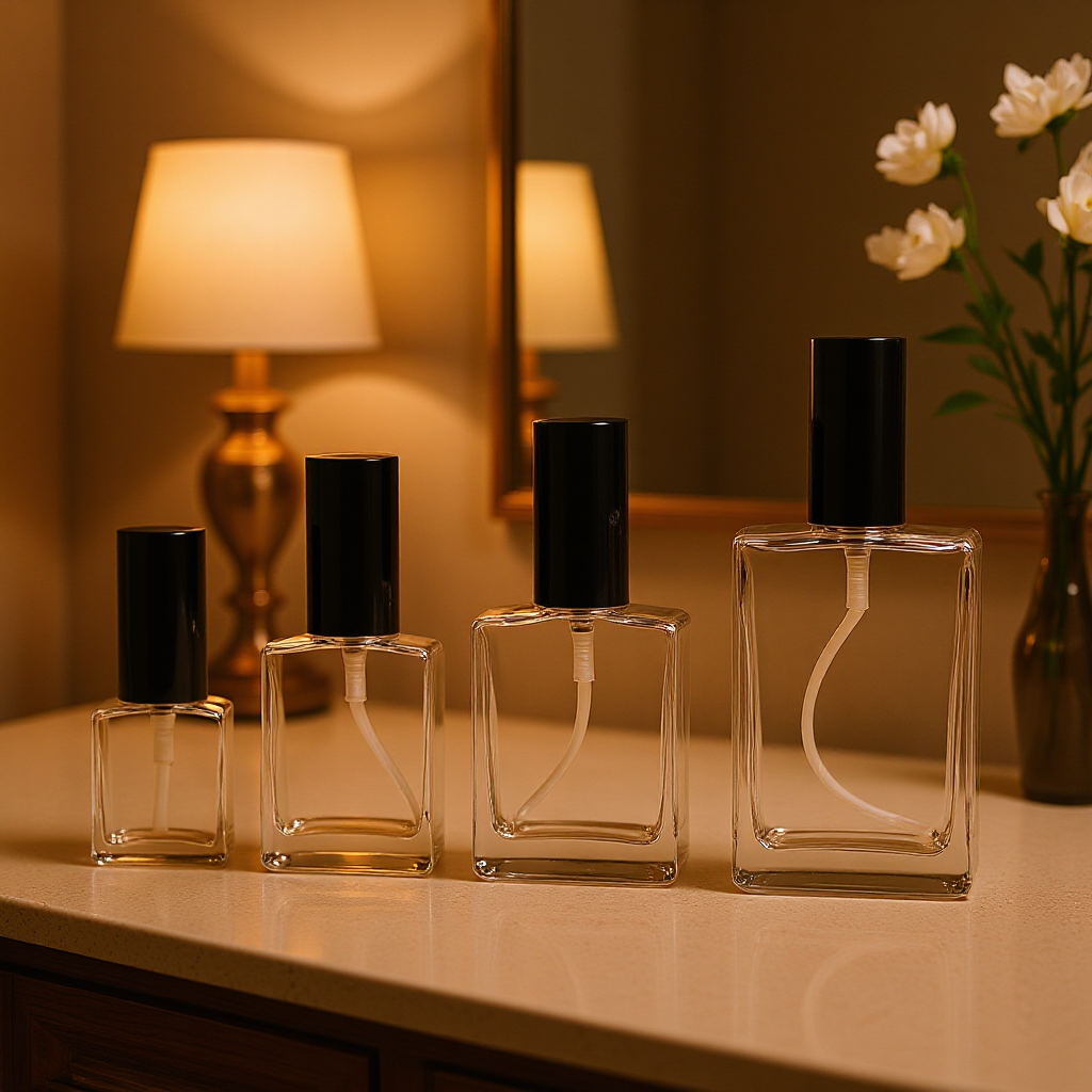 香水玻璃瓶子10ml 15ml 30ml扁方玻璃香水分装瓶 高级香水喷雾瓶
