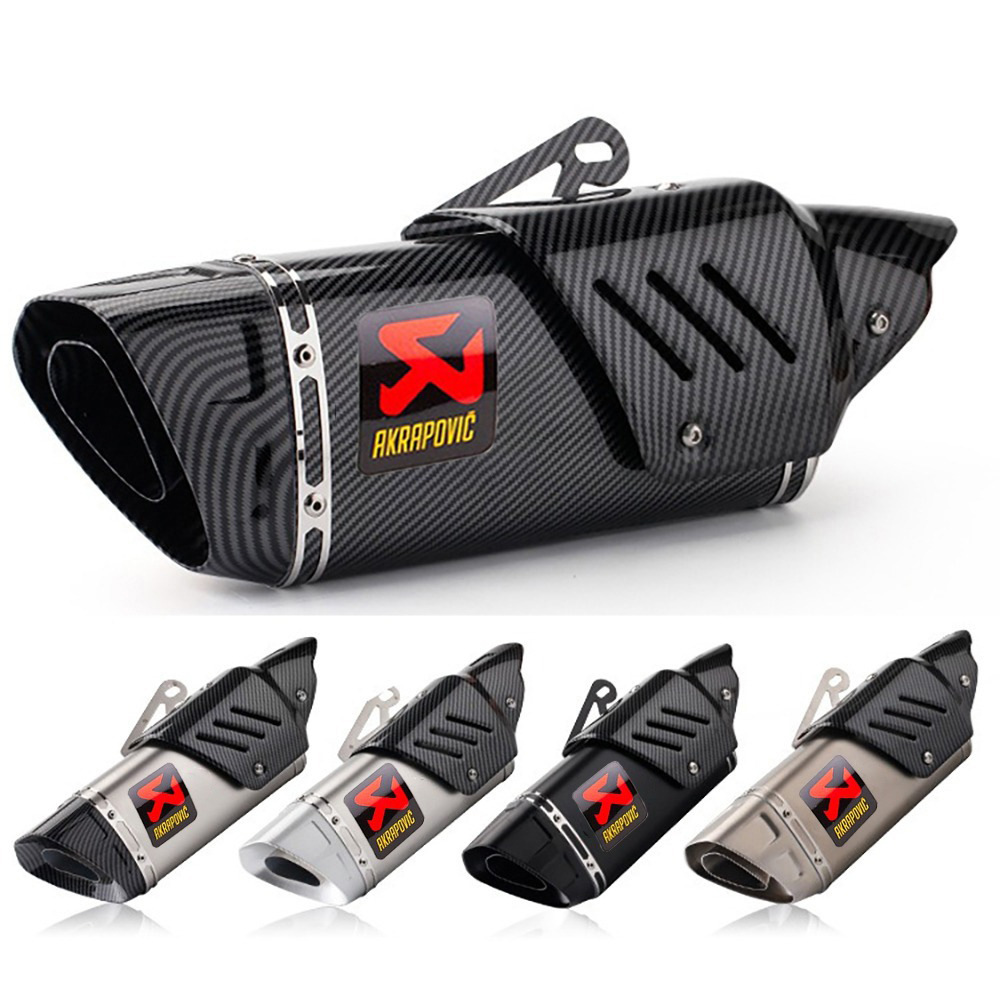 Motorcycle exhaust pipe modification tail throat oblique triangle exhaust pipe tail section stainless steel R3/R25/DUKE/NINJA