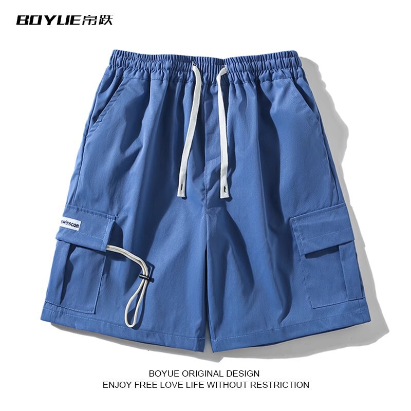College Student Three-Dimensional Pocket Shorts Summer Japanese Style Cool Youthful Comfortable Casual Men's Basketball Shorts