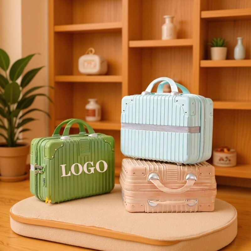 Souvenir Small Suitcase Cosmetic Bag Women's Portable Storage Box with Lock Password Box Can Be Used as Carry-On Luggage Wholesale