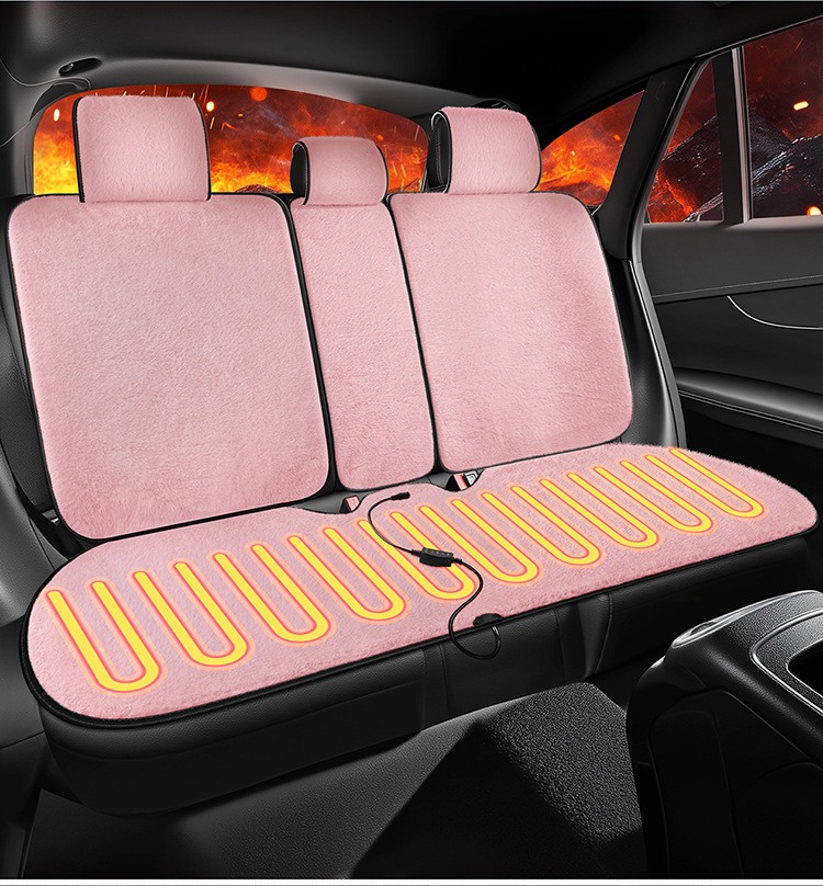 Heated Car Seat Cushion Plush Smart Ai Chip 15S Fast Heating Automatic Constant Temperature Safety Heating Seat Cushion Five Seats