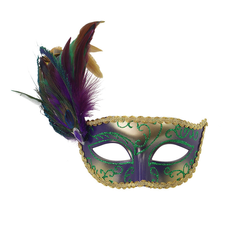 Amazon nueva máscara de plumas de sequillas máscara fiesta sexy mitad cara máscara de ojos fiesta