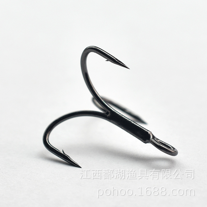 Qihu boutique triple reforzado tres ganchos ph46 super fuerte boca recta tres ganchos de anclaje venta directa de fábrica de púas Luya tres ancla