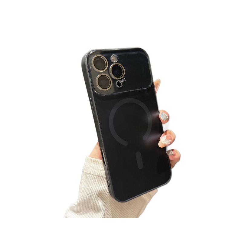 磨砂肤感磁吸适用iPhone17PROMAX马卡龙手机壳苹果16大视窗镜头膜|undefined