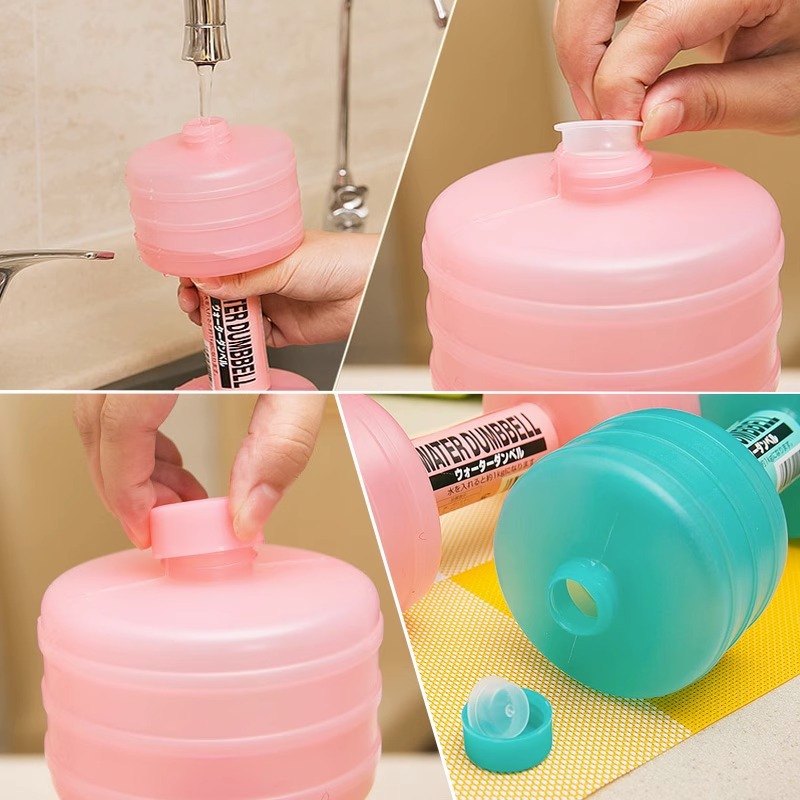 Japón importó mancuernas de agua genuinas de plástico portátil para niños y mujeres fitness en casa práctica glúteos para bajar de peso mancuernas
