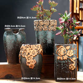 多肉花盆陶瓷老桩创意肉肉植物小花盆大口径陶土新款粗陶